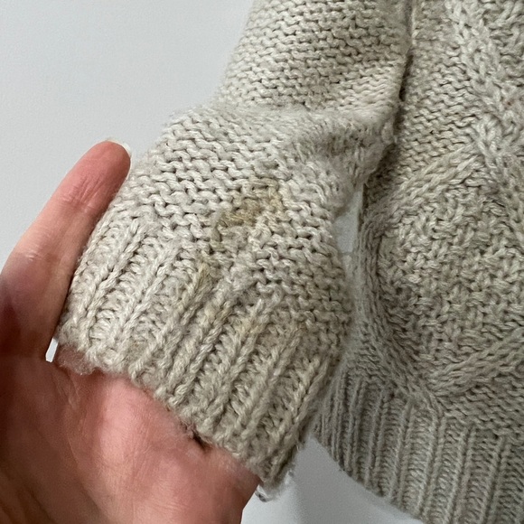 Le Temps Des Cerises Womens Colourblock Cable Knit Cozy Sweater Small - Picture 5 of 11